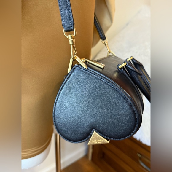 NWT kate spade new york Women's Spade Icon Fine Grain Leather Small Barrel Bag - Picture 5 of 5